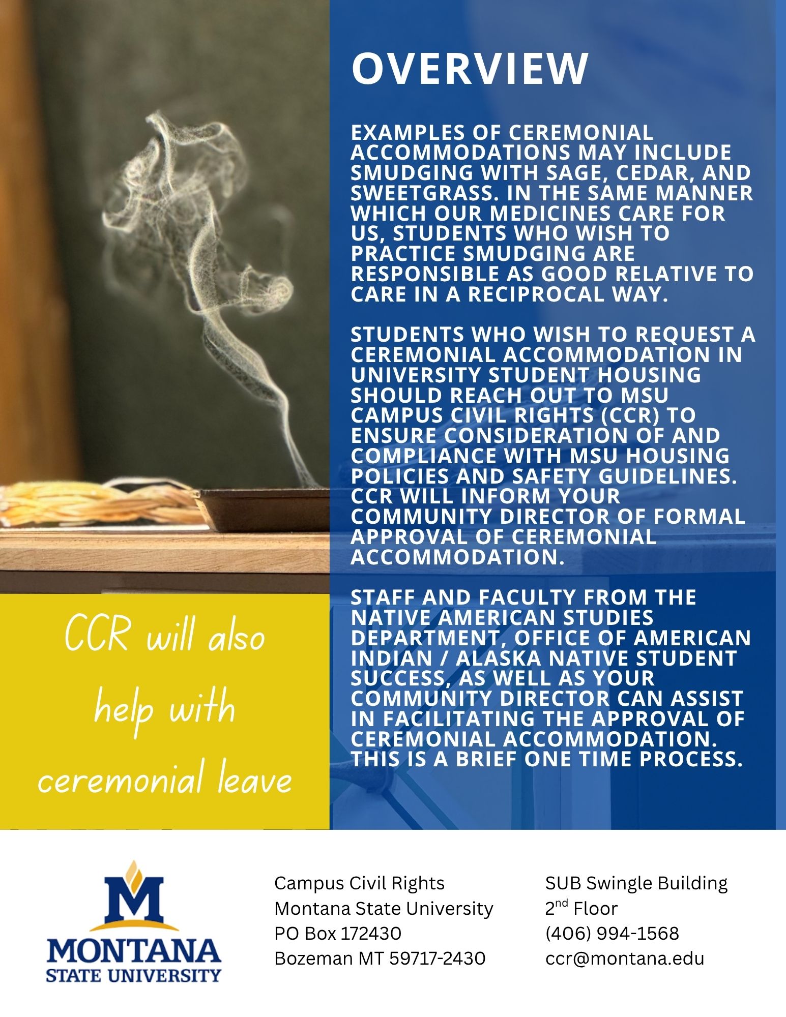 Ceremonial and Smudging Policy