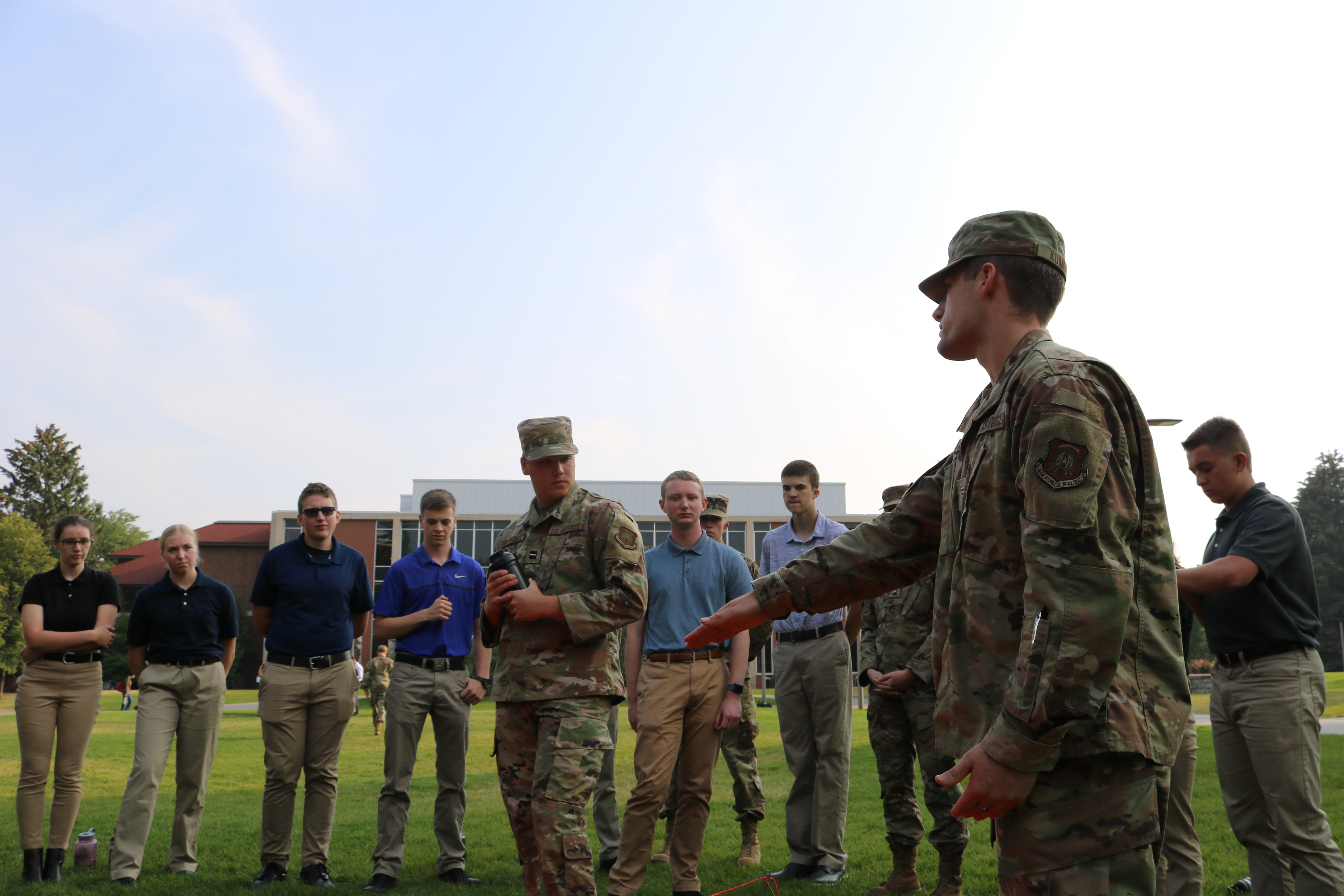 AFROTC Cadet instructing during LLAB