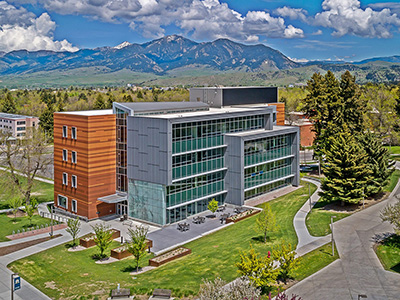 Aerial view of Jabs Hall, home of MSU's Jake Jabs College of Business and Entrepreneurship