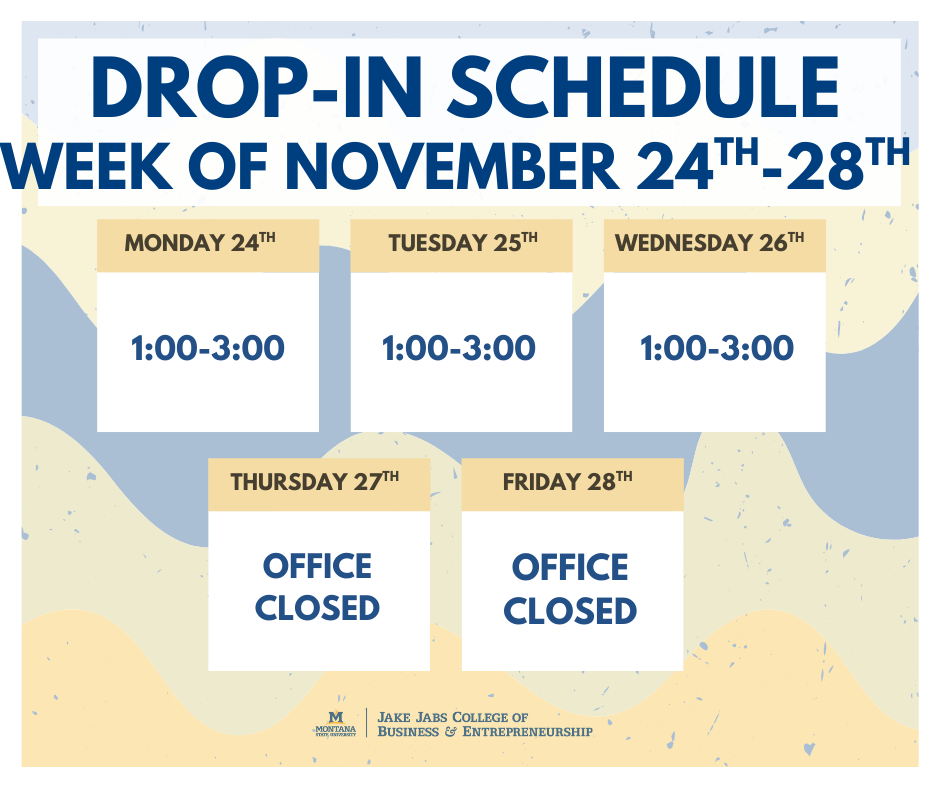 November 3-7 drop in