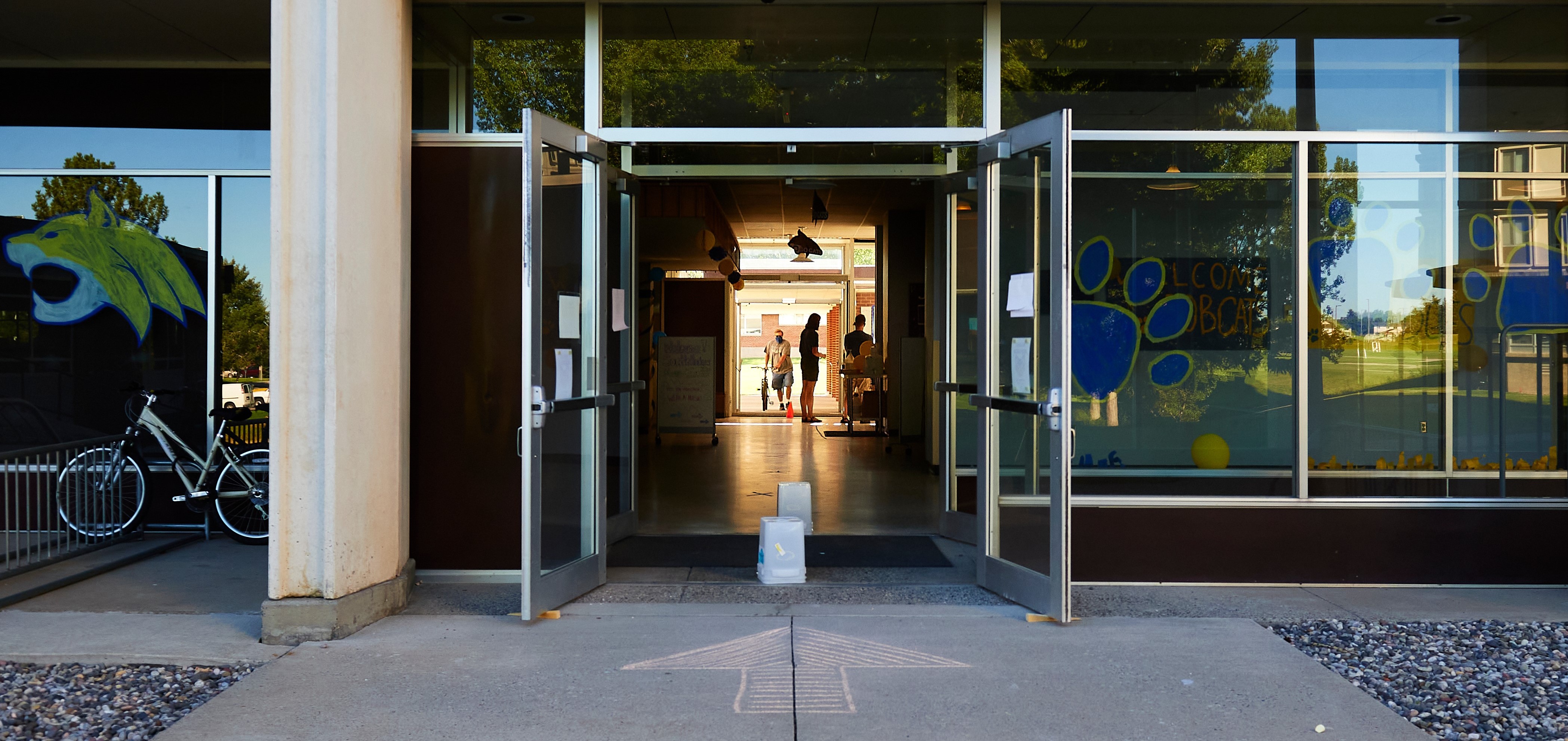 Dorm doors open