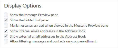 D2L 20.19.05 screenshot - Display Options