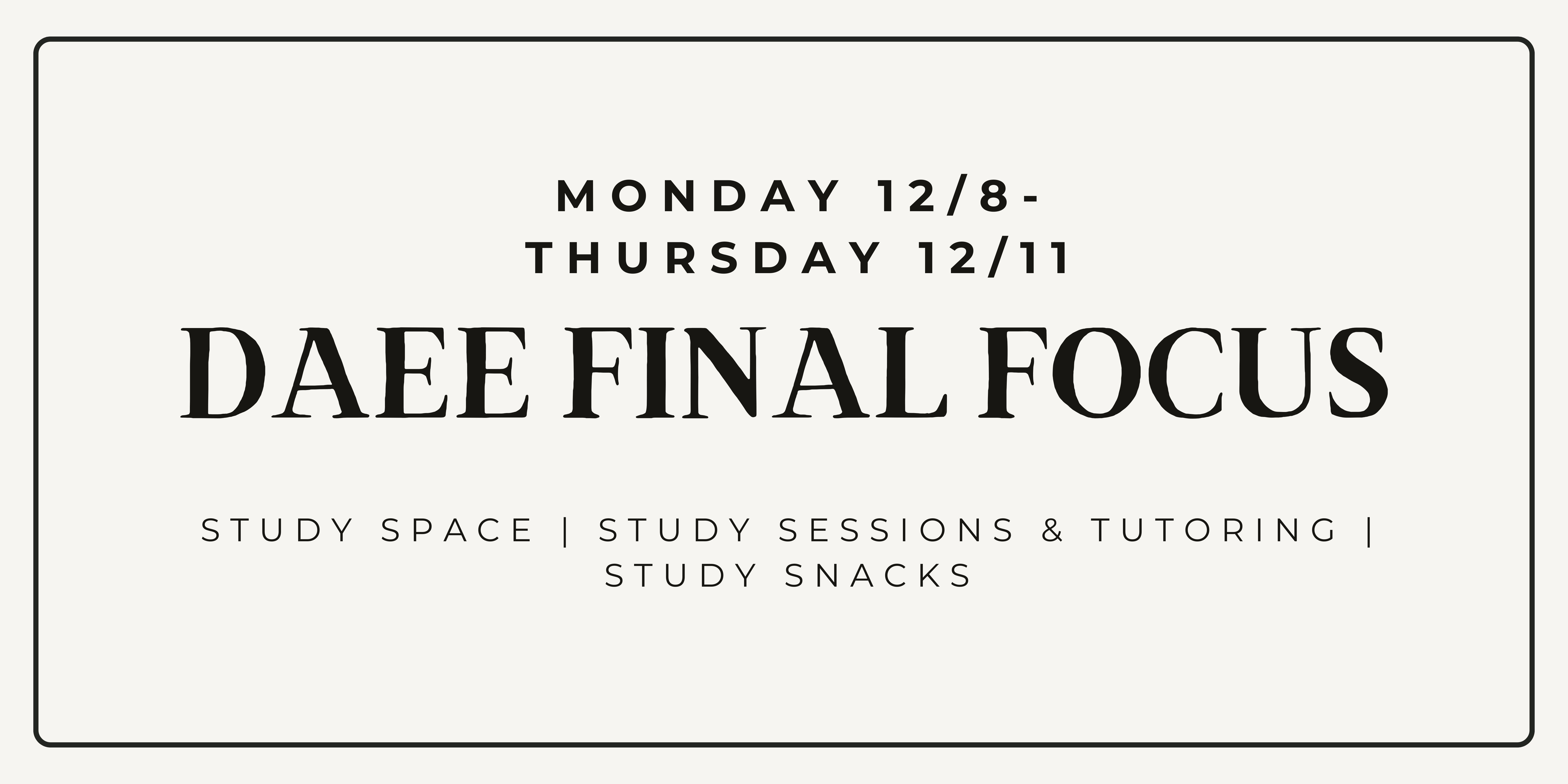 Final Focus Spring 2025 Final Focus Spring 2025