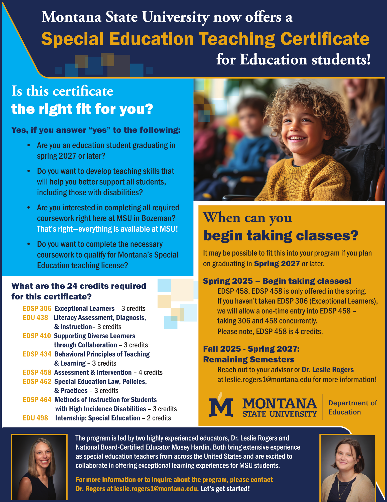 Special Education Certificate flyer