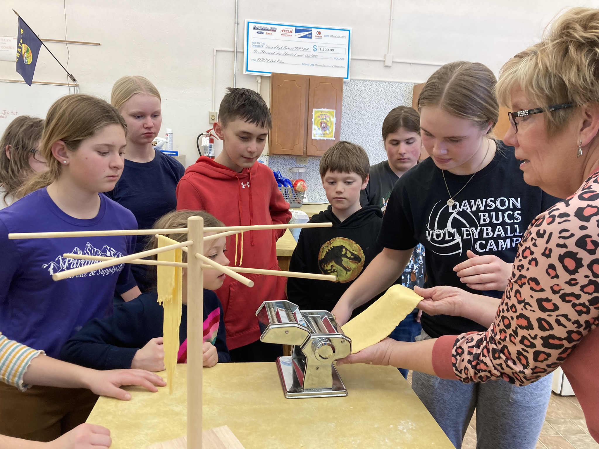 Prairie County 4-H members participate in a pasta-making workshop