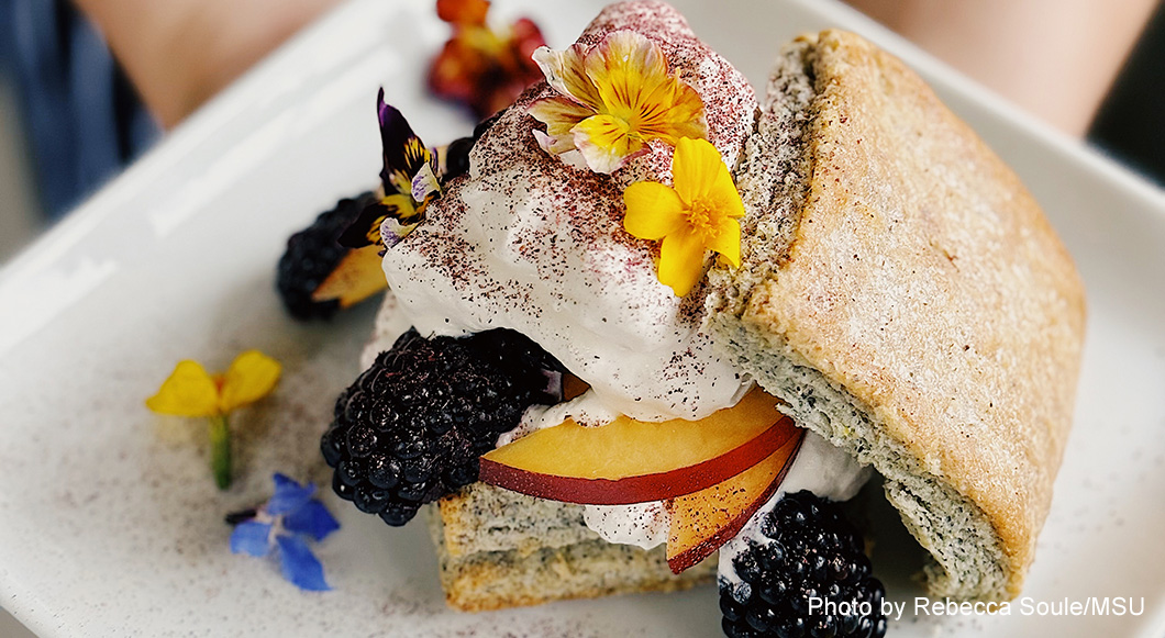 blue cornmeal shortcakes