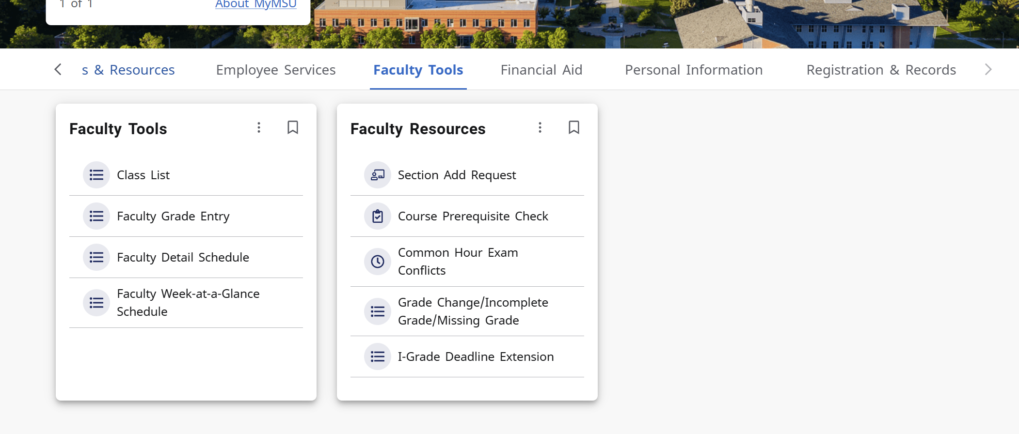 Faculty Tools