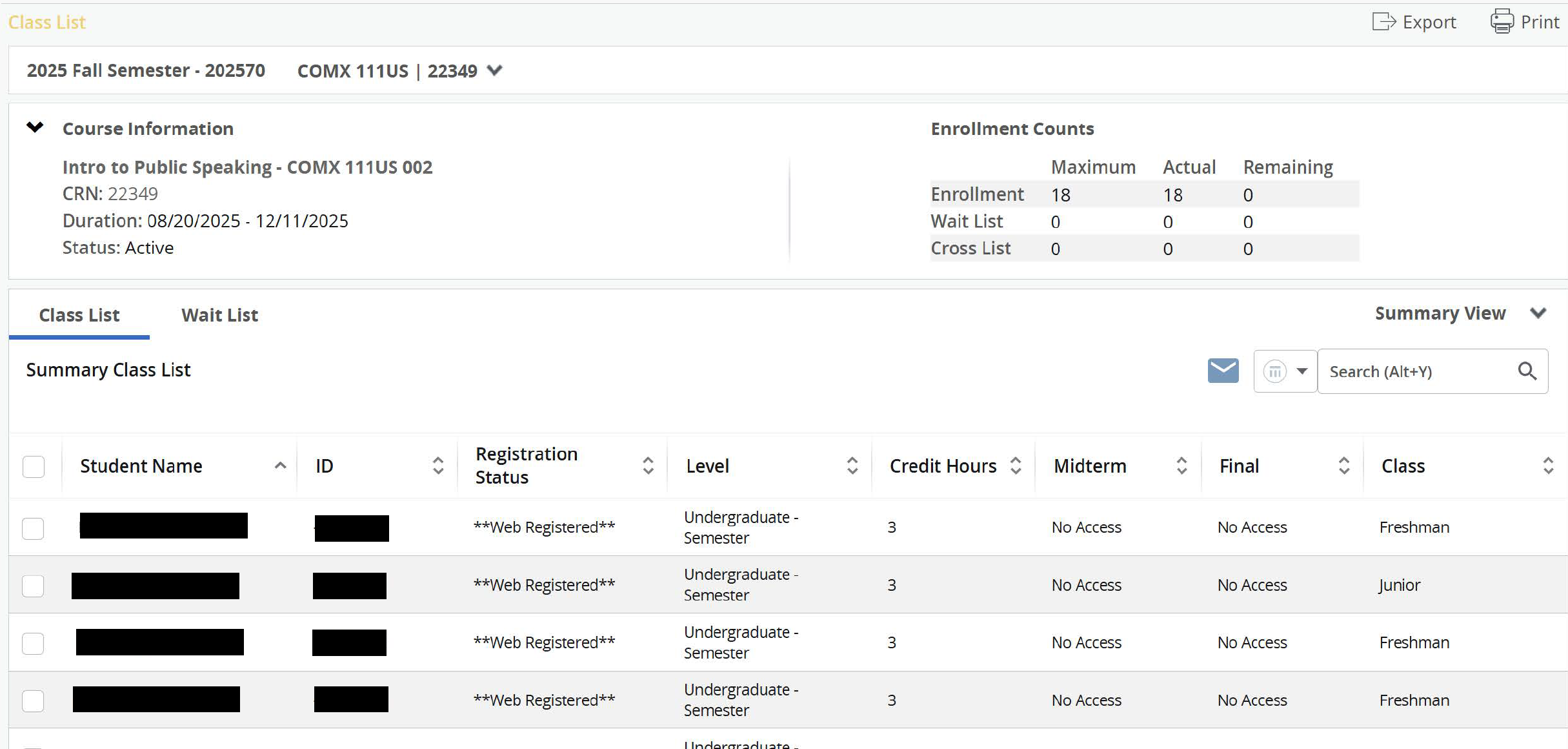 Student Names Student Names