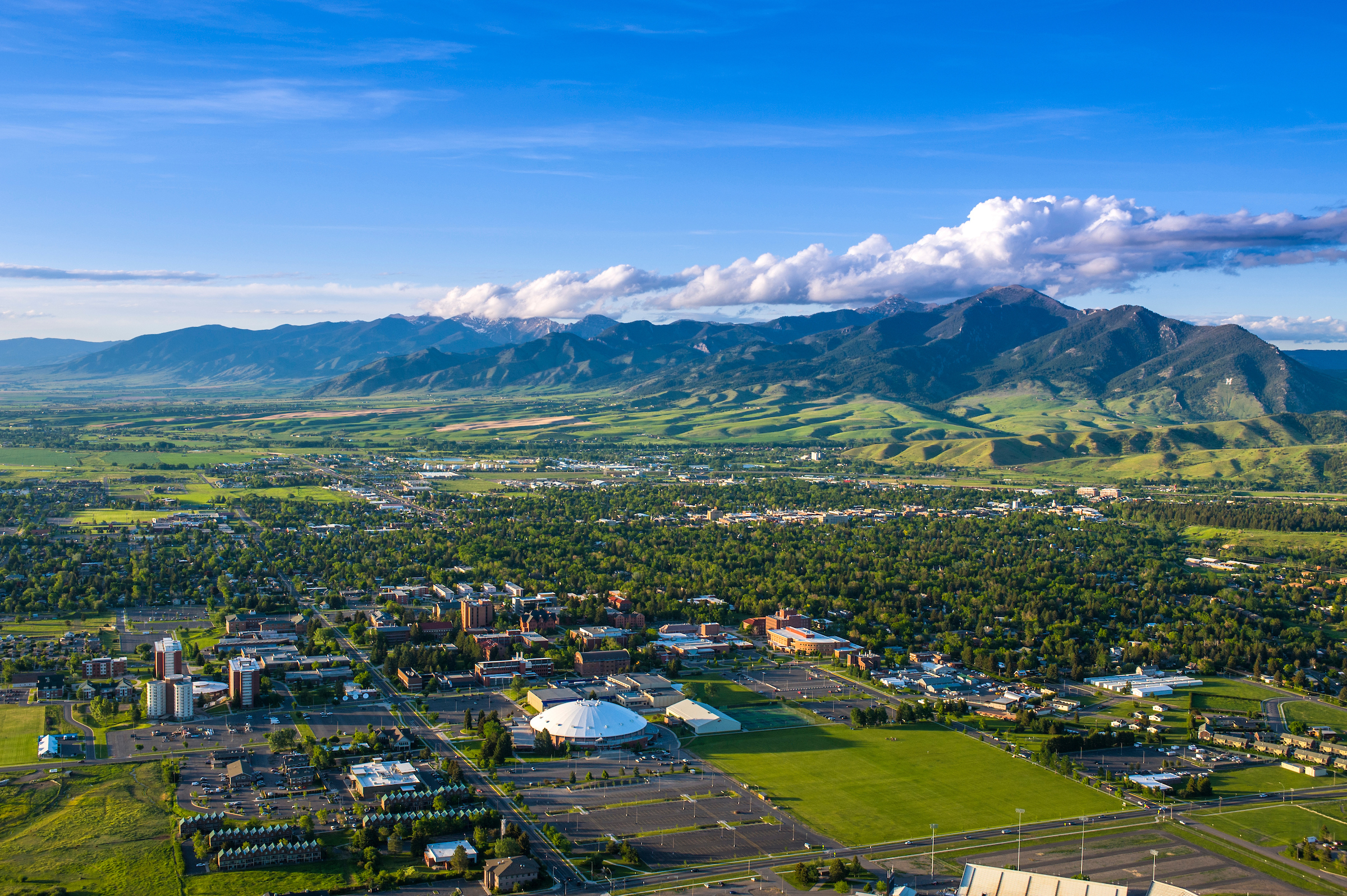 aerial view of campus