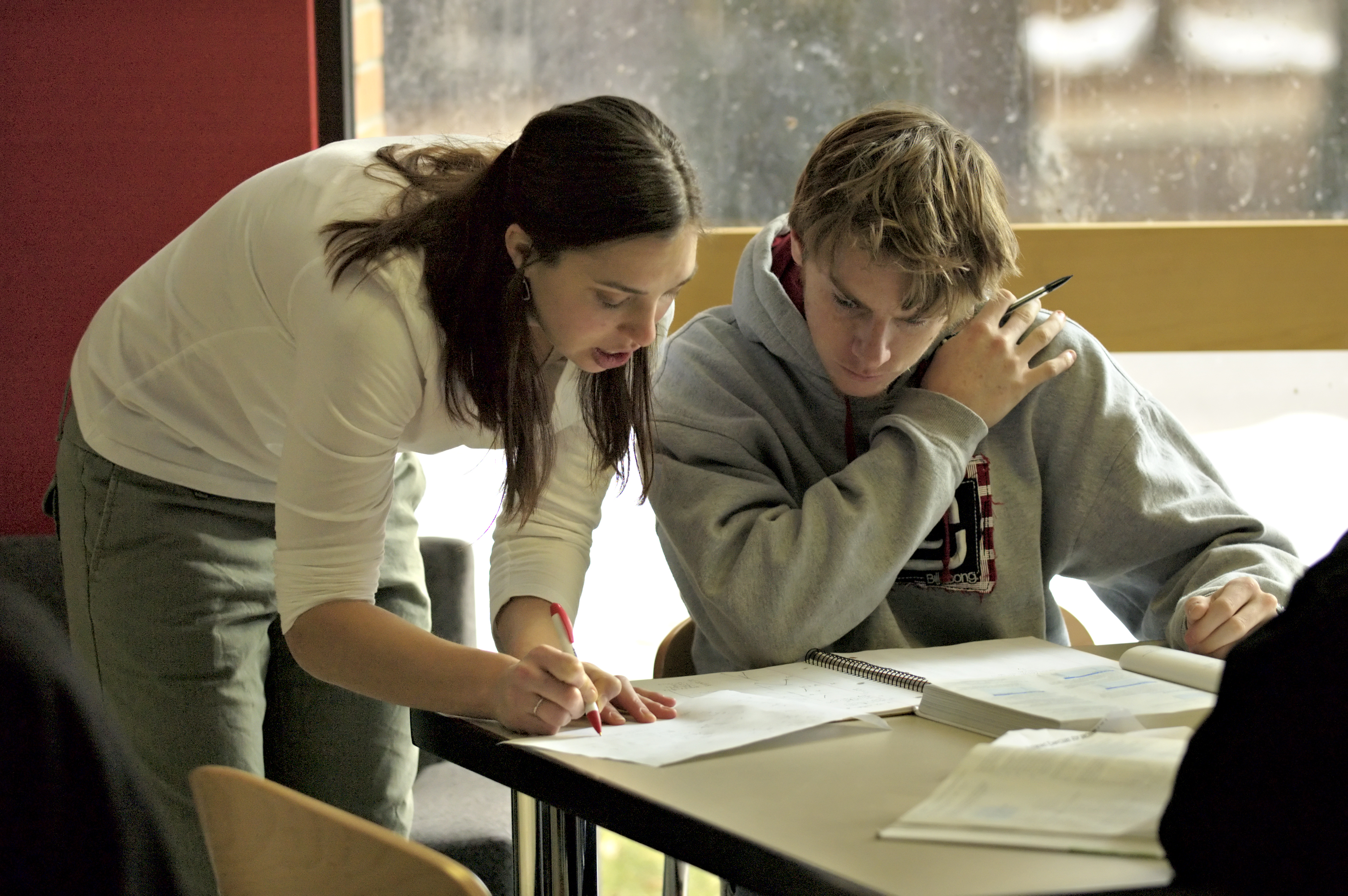 Students studying