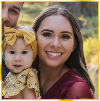 Headshot of Linsey Wagner and her baby