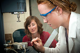 Student in ChBE lab.